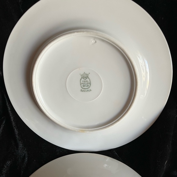 Paul Mueller Selb Bavaria fine china. Set of four dessert plates 1920’s - Picture 11 of 11